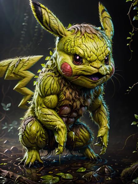 01665-722812345-_lora_AIArtsChannel_swamp_monster_style_1_ 8k UHD, Photo by Nikon camera, masterpiece, (_lora_PIKAPOKE_1_ pikapoke, pikachu in S.png